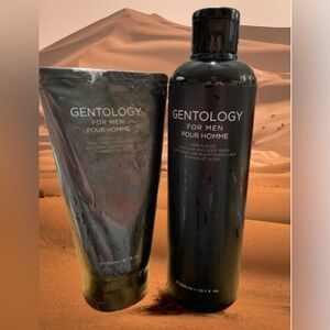 👨 LOT OF 2 GENTOLOGY For Men Herb & Aloe Avon Total Care Moisturizer Body Wash